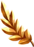 Rama de laurel dorada